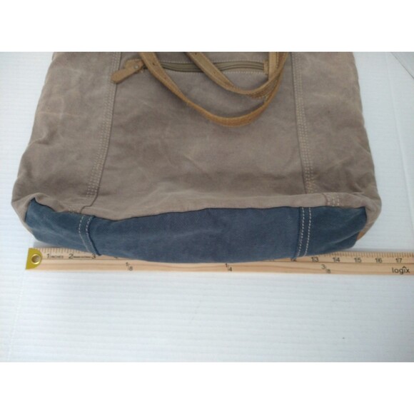 Myra Bag 100% Cotton/Leather Canvas Shoulder Tote Bag Aztec Southwestern Boho - Picture 6 of 16